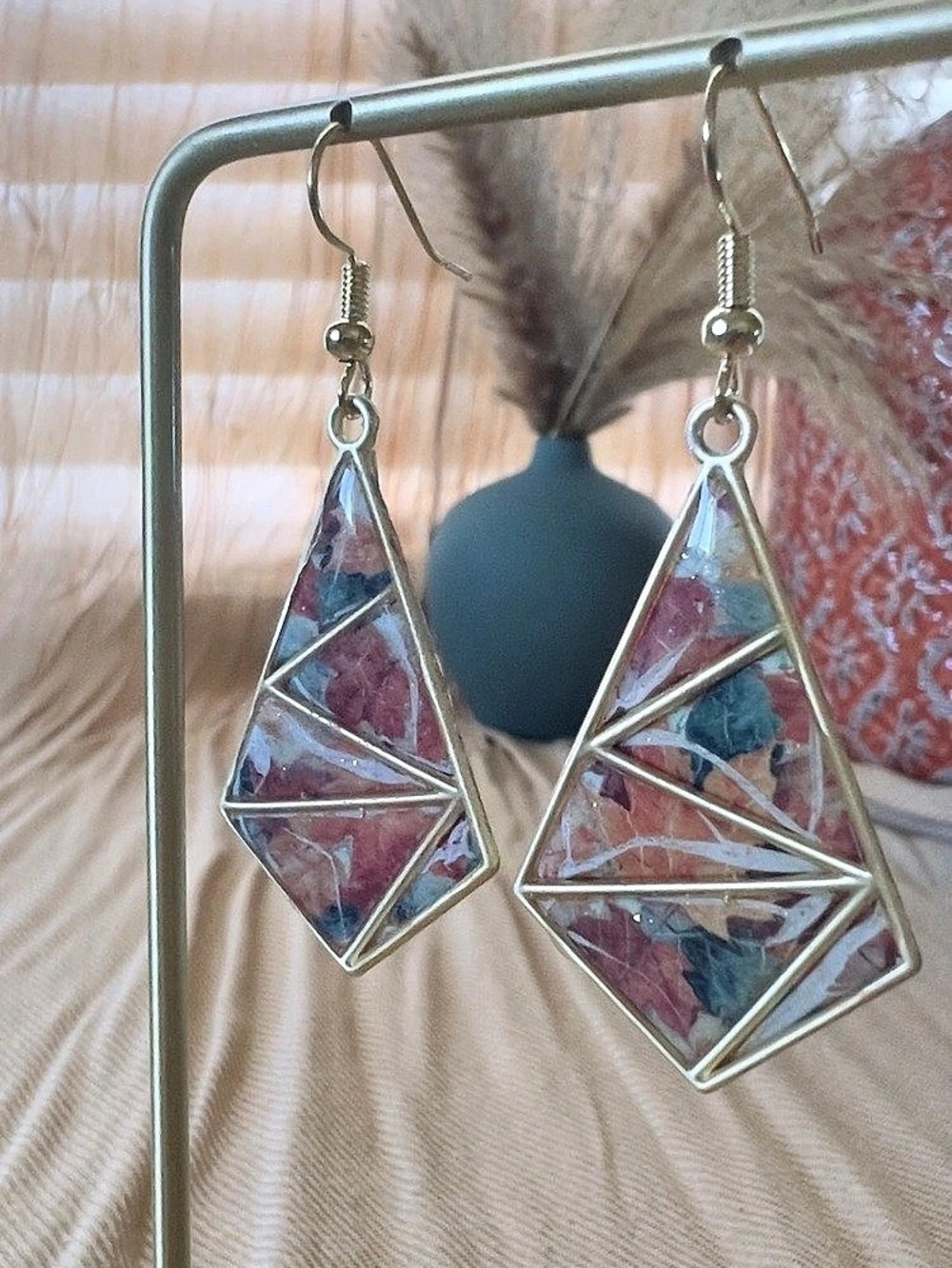 Geometric Multicolor Dangle Earrings